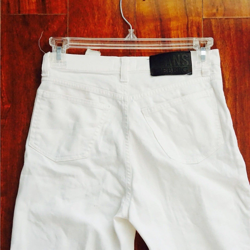 Vintage Iceberg Made In Italy Size 27 White Jeans Y2K 90s - Picture 2 of 5